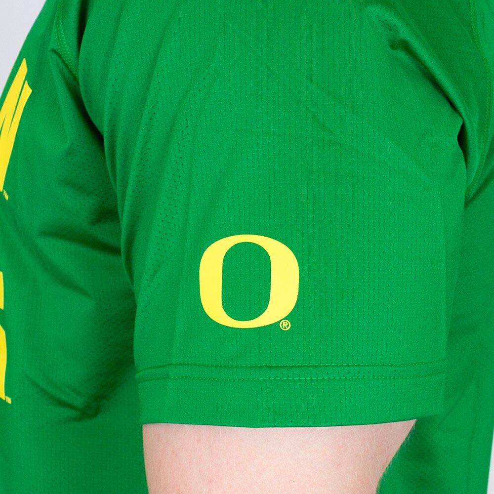 Classic Oregon O, Nike, Green, Crew Neck, Performance/Dri-FIT, Men, Premium, Oregon Duck design, T-Shirt, 928848